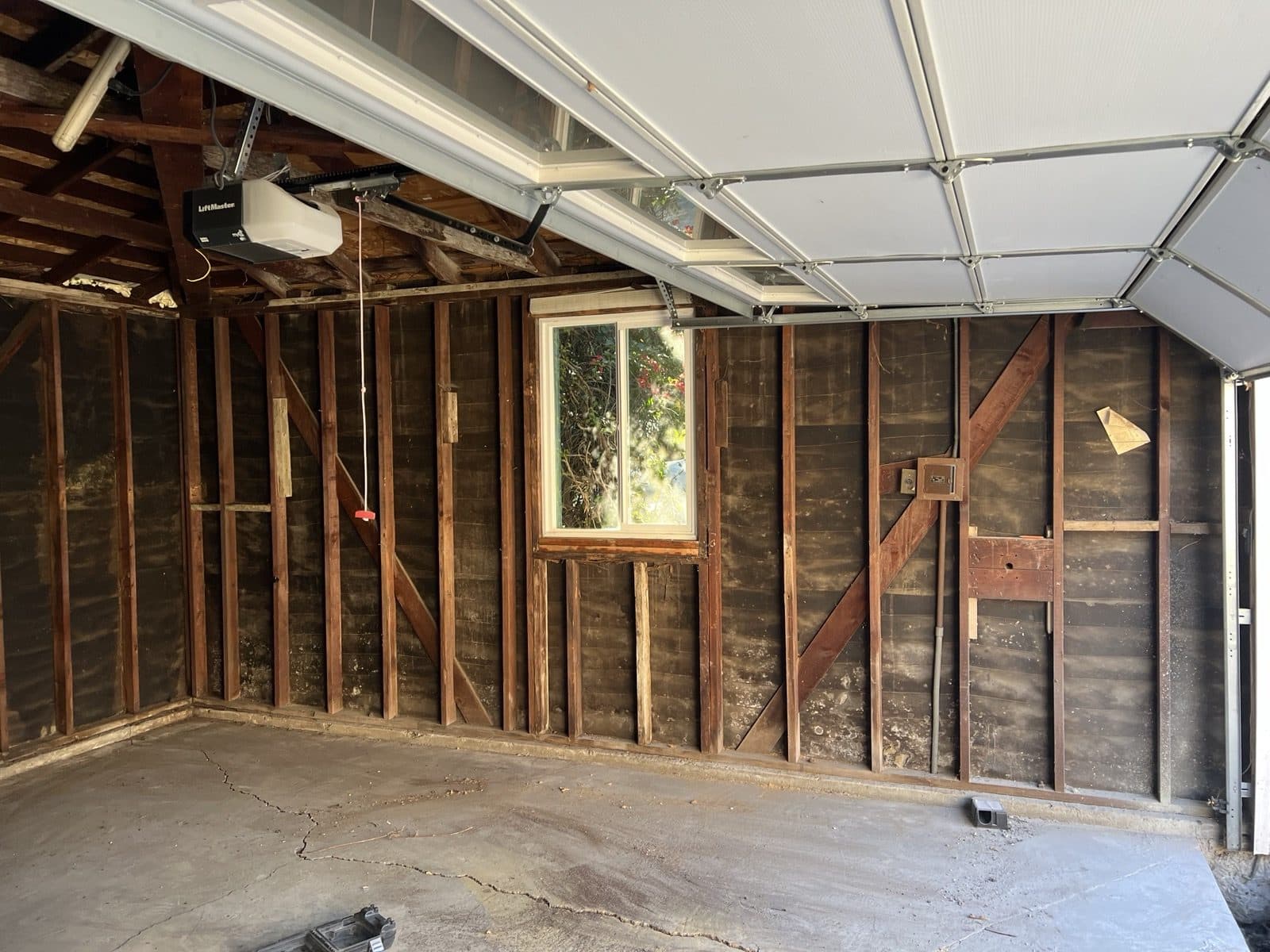 New framing with a rough opening for a window